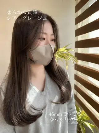 セミロング カラー ヘアアレンジ topstylist 芳賀みなみのヘアスタイル