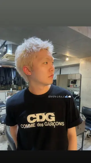 ショート カラー メンズ レイヤーカット/ハイ トーンカラー/きらのヘアスタイル