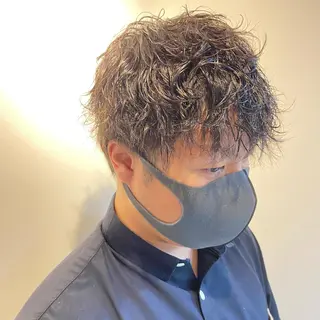 メンズ 波巻きスパイラル/ メンズパーマ/ゆうひのヘアスタイル