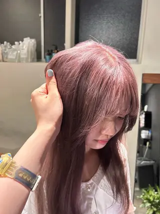 ロング カラー the　hinc所属・ひな🐥 ボブ/ハイトーン🫧のヘアスタイル