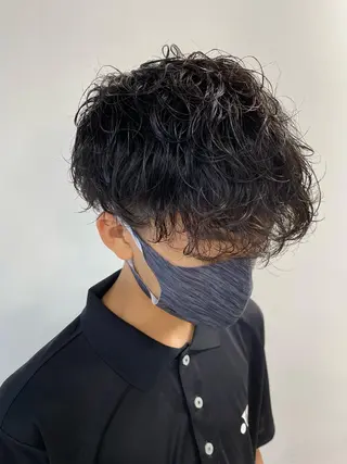 ショート 波巻きスパイラル/ メンズパーマ/ゆうひのヘアスタイル