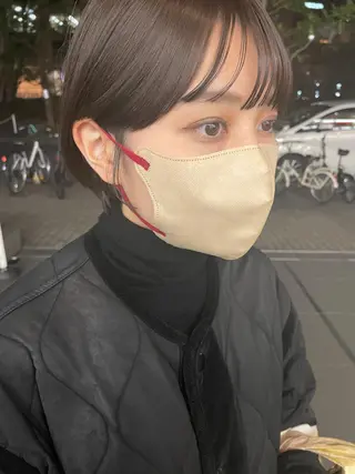 ショート 透明感ニュアンス 柔らかstyle🤍のヘアスタイル