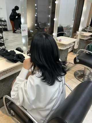 ミディアム カラー 韓国レイヤー×モテ髪 /MITSUKI🤍のヘアスタイル