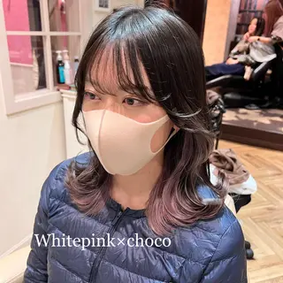 ロング カラー 🎀韓国レイヤー🎀 顔周り とばみかのヘアスタイル