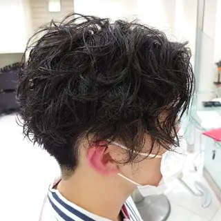 ミディアム パーマ メンズ 🐺一ノ瀬 凌 / デザインウルフ🐺のヘアスタイル