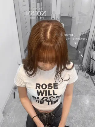 カラー 顔周りカット/垢抜け /京都河原町/ミケのヘアスタイル