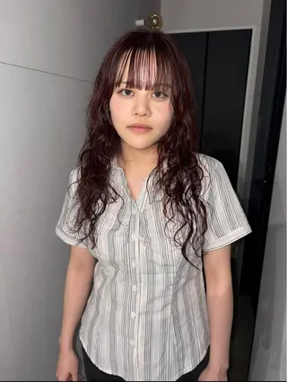 セミロング Iwama momokaのヘアスタイル