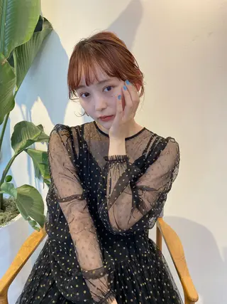 ミディアム カラー ヘアアレンジ 当日予約大歓迎💗 依田瑞希のヘアスタイル