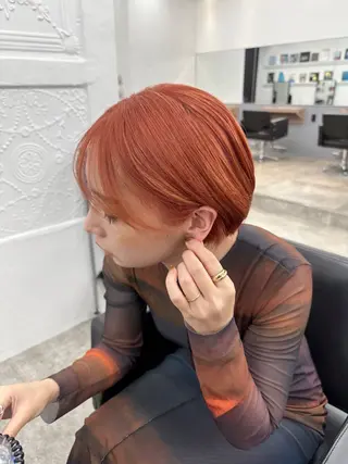 ショート カラー 顔まわりカット/艶髪 カラー✨けいとのヘアスタイル
