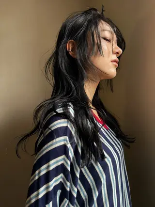 ロング パーマ ヘアアレンジ 丸山渉/パーマ エフェクトブリーチのヘアスタイル