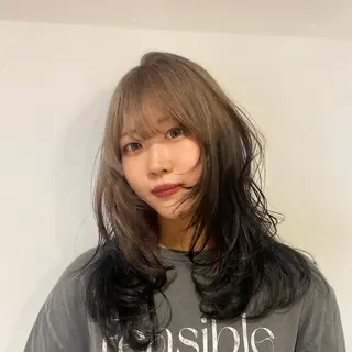ロング カラー hair salon 束sok所属・ナホ/ハイトーン/ ショートカットモデルのヘアスタイル