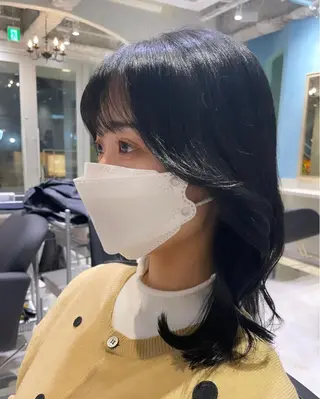 セミロング カラー 🌷ピンク/韓国風 暖色カラー ゆい🌷のヘアスタイル