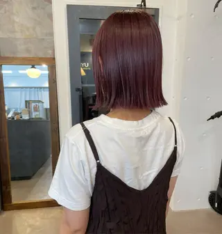 ミディアム カラー 原 菜帆のヘアスタイル