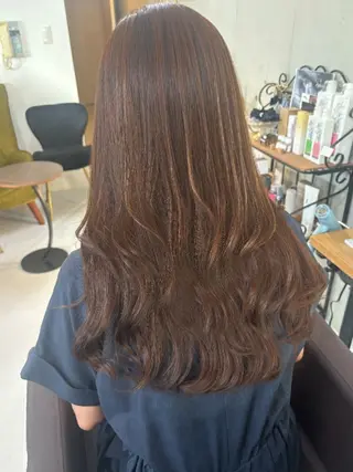 カラー ロング ma cherie 三浦直美のヘアスタイル