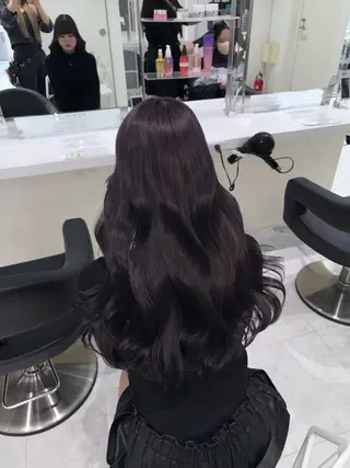 ロング カラー ヘアアレンジ 🫧透明感ラベンダー 似合わせ🫧あい🫧のヘアスタイル