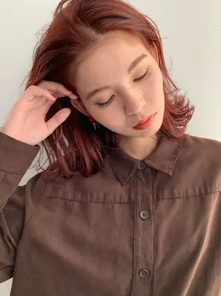 ミディアム ANY／SUE 千葉パーマのヘアスタイル