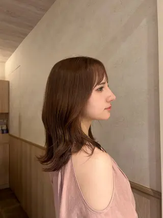 ミディアム カラー 透明感カラー/艶髪/ 似合わせカラーのヘアスタイル