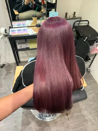 セミロング カラー 上田 紗也のヘアスタイル