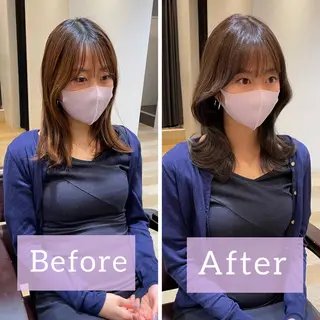 ミディアム LOMA🇰🇷 銀座クボタのヘアスタイル