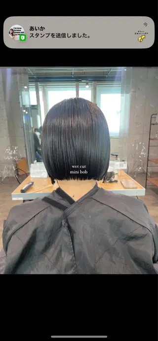 ショート カラー パーマ ヘアアレンジ メンズ キッズ ネイル マツエク・マツパ アイブロウ 透明感カラー・レイヤ ー🎀amika🎀のヘアスタイル