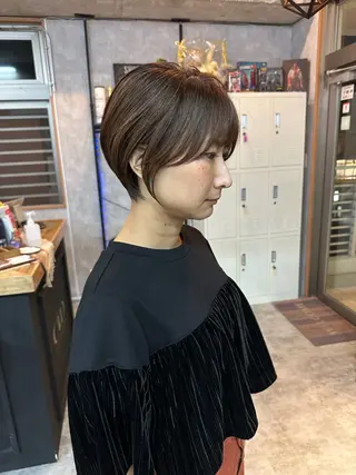 ショート C’LD hair produce /シールドヘア所属・モテ髪/ボブ/ショー ト/アダチフウトのヘアスタイル