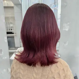 セミロング カラー ヘアアレンジ 💗💗韓国レイヤー yu-ki💗💗のヘアスタイル