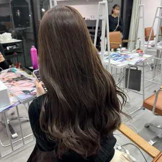 ロング カラー ヘアアレンジ ブリーチなしカラー /ベージュ/安形翔のヘアスタイル