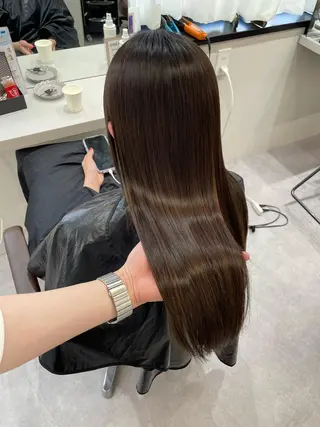 ロング 韓国風cut/ 縮毛矯正/正岡幹康のヘアスタイル