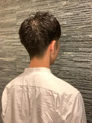 ミディアム メンズ HIROGINZAプレミアムバーバー赤坂店所属・田中 千恩のヘアスタイル