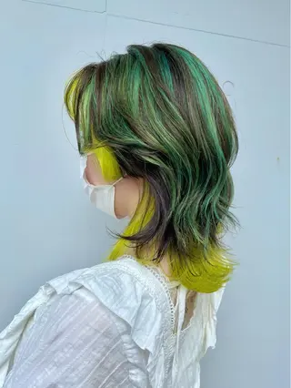 ミディアム カラー もにか🌞原宿/渋谷 🌝ブリーチカラーのヘアスタイル
