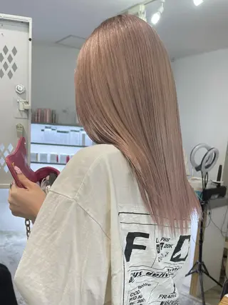 ロング カラー 渋谷ブリーチカラー 韓国ヘアyuikoのヘアスタイル