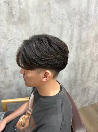 ショート パーマ メンズ 毛流れヘアの達人 店長　須田龍世のヘアスタイル
