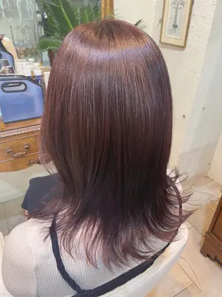 セミロング カラー Of　HAIR所属・外山 なつ美のヘアスタイル