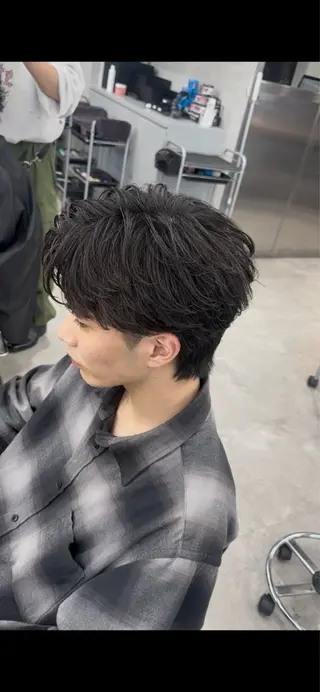 ショート カラー パーマ 福井祥太／ニュアンス /韓国メンズ🇰🇷のヘアスタイル