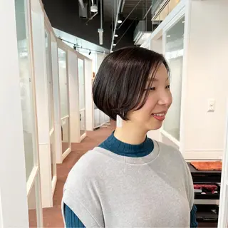 ショート ショート／ミニボブ マンツーマン/マユコのヘアスタイル