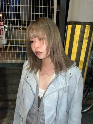 ミディアム カラー yuan tanakaのヘアスタイル