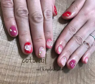 ショート ネイル ツメトマツゲ .のネイルデザイン