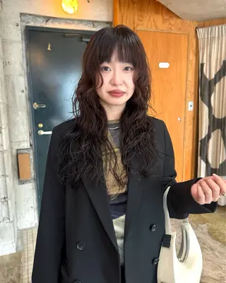 ロング カラー パーマ 🍈yurina パーマ🍈のヘアスタイル