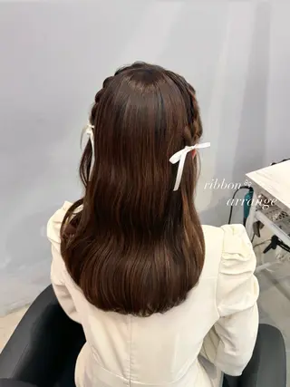 セミロング 𝒎𝒐𝒆🩰 名駅/ヘアメ/暖色♡のヘアスタイル