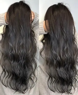 セミロング カラー _WHITE 高槻のヘアスタイル