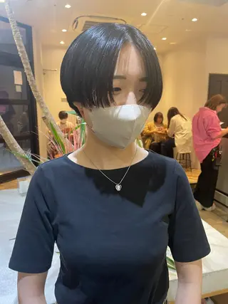 ショート 透明感ニュアンス 柔らかstyle🤍のヘアスタイル