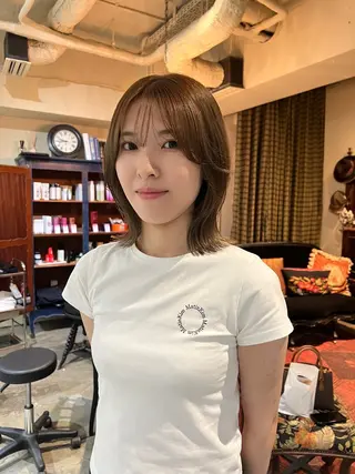 カラー アイブロウ カラーモデルまなみのヘアスタイル