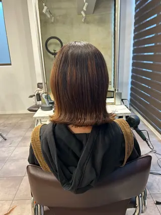 ミディアム 齊藤 海零のヘアスタイル