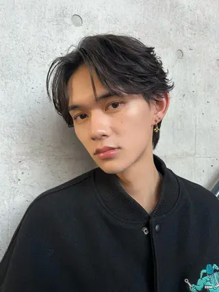 ショート メンズ ダウンパーマ韓国ヘア 片岡駿のヘアスタイル