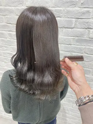 ミディアム カラー 韓国/色気/レイヤー /avance天王寺のヘアスタイル