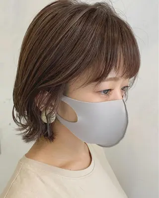 ミディアム カラー 似合わせカットカラー ♡佐藤捺美のヘアスタイル