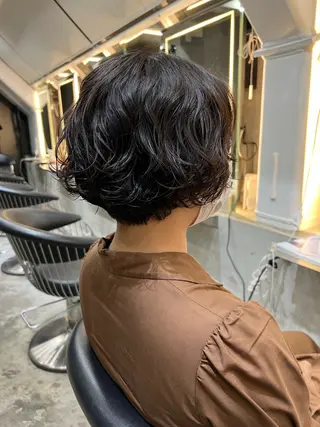 ショート パーマ 髪質改善/ボブ/ ハイトーン❣️yuiのヘアスタイル