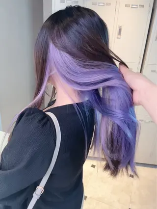 ミディアム ブリーチ✖️ 縮毛LANDのヘアスタイル
