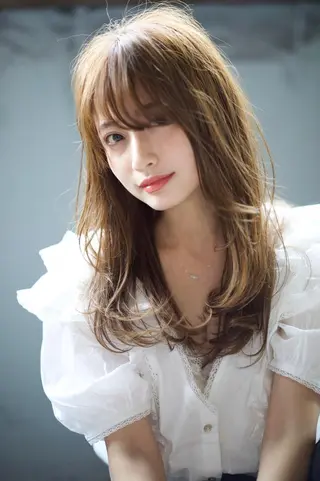 ミディアム カラー パーマ ヘアアレンジ 💈Chlom💈_ 公式_NewOpenのヘアスタイル