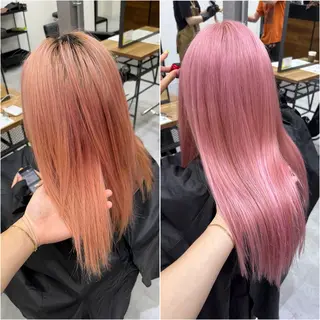 セミロング カラー KEISUKE/ ブリーチ🧡エクステのヘアスタイル